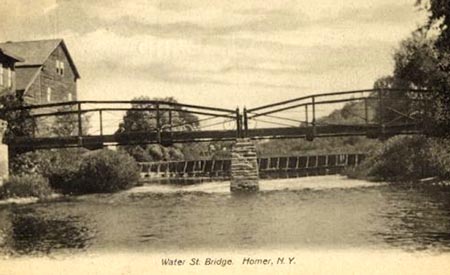 Water St. Bridge circa 1910 in Homer NY